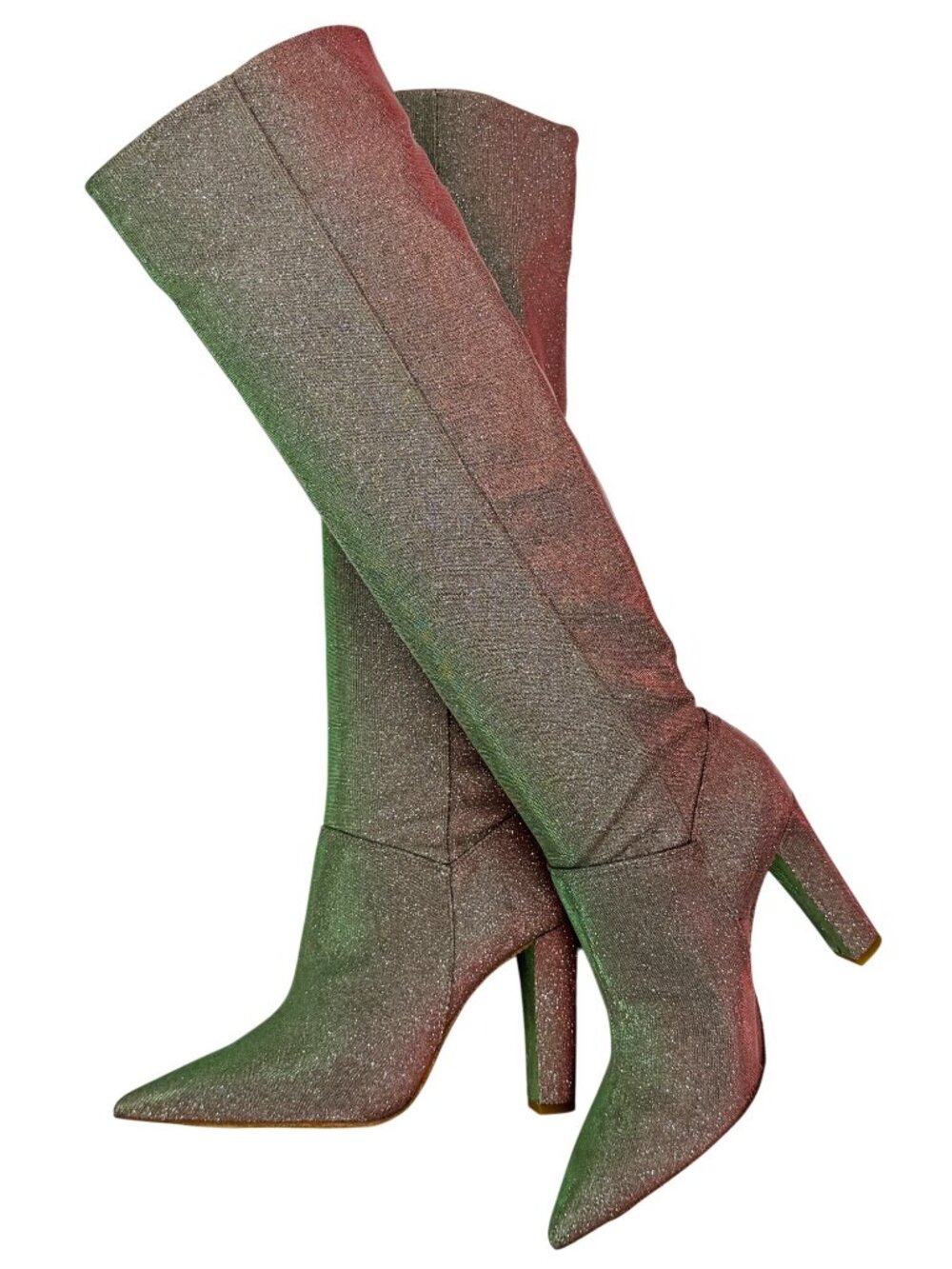 NIB Free People Shimmer Knee High Slouch Boots 10 | Indie Sleaze Glamoratti Y2K - Picture 10 of 16